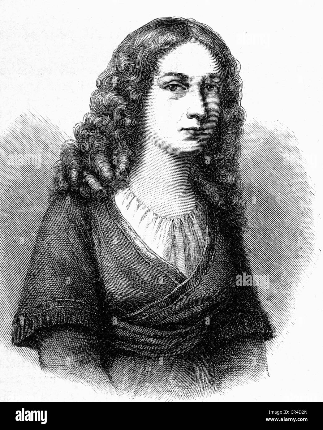 Charlotte Louise Antoinette von Schiller (1766-1826), épouse de Fr. Schiller, gravure sur acier avant 1880 Banque D'Images