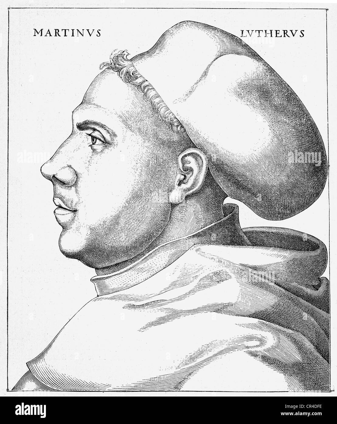 Martin Luther (1483-1546), 38 ans, à l'habitude Banque D'Images