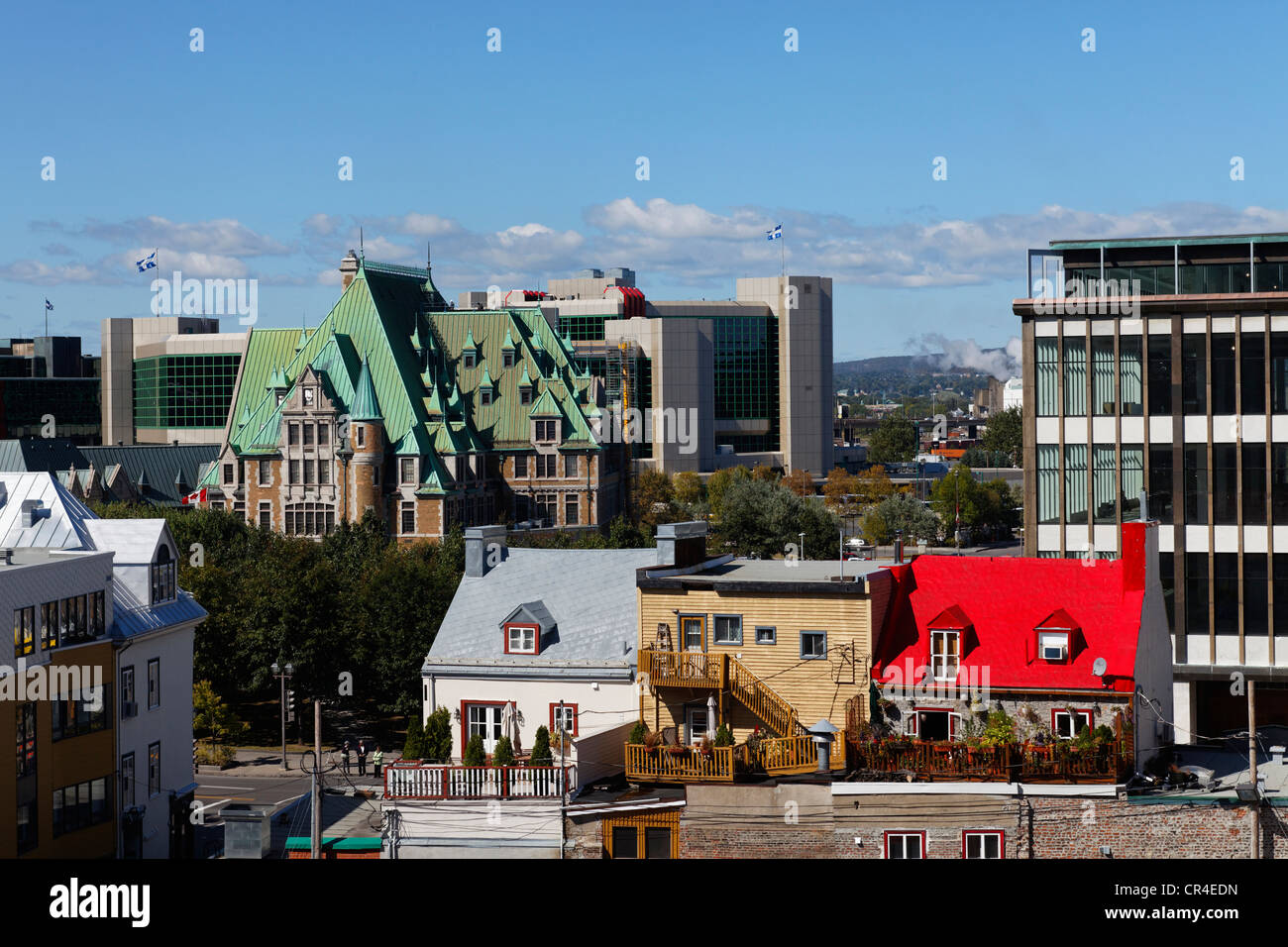 Quartier Port, Vieille Ville de Québec, site du patrimoine mondial de l'Unesco, Québec, Canada Banque D'Images
