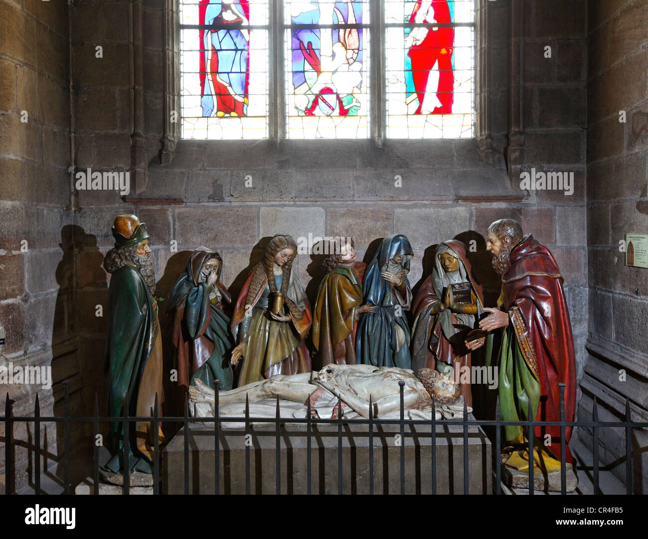La mise au tombeau du Christ dans la Cathédrale de Moulins, Allier, Auvergne, France, Europe Banque D'Images