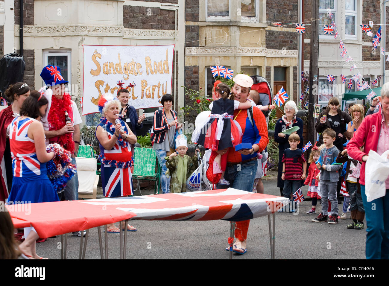 Queens Diamond Jubilee Street Party Banque D'Images