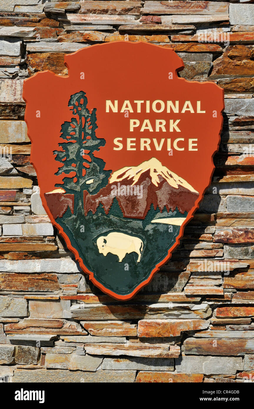 Logo officiel de l'US National Park Service, USA, Amérique du Nord Banque D'Images