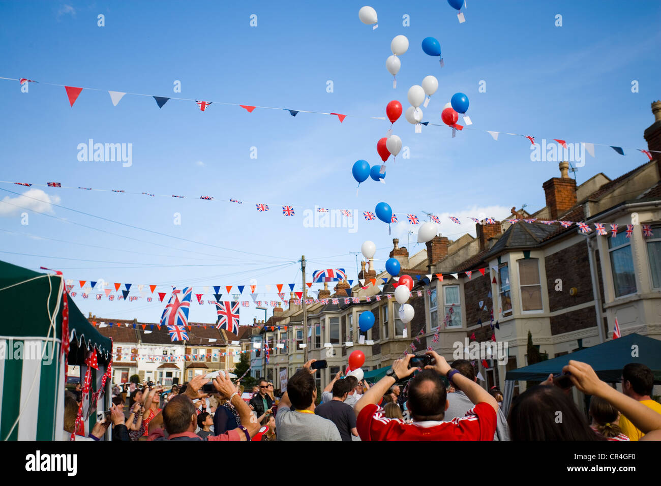 Queens Diamond Jubilee Street Party Banque D'Images