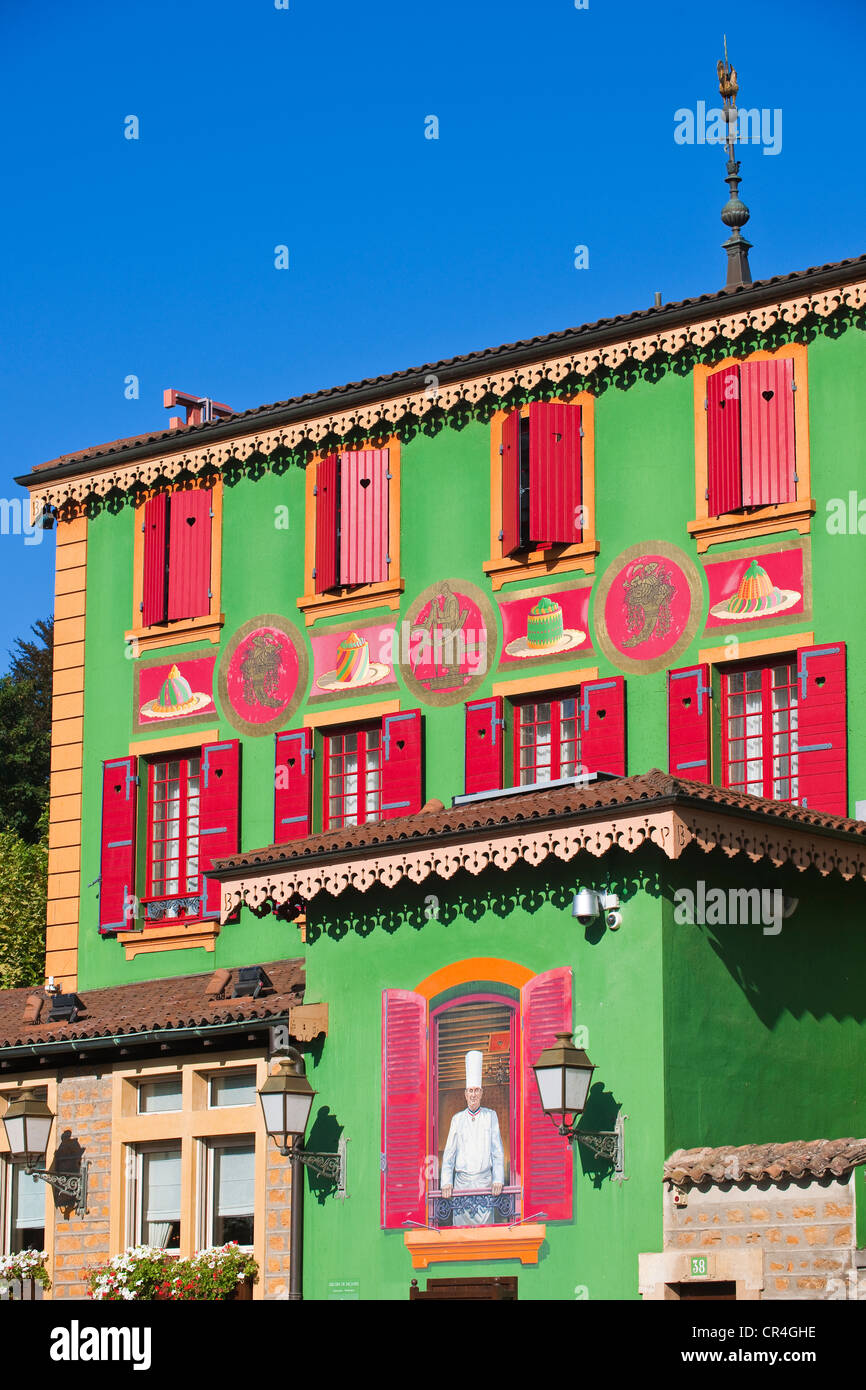 France, Rhône, les Monts d'Or, Collonges au Mont d'Or, le Restaurant Paul Bocuse Banque D'Images
