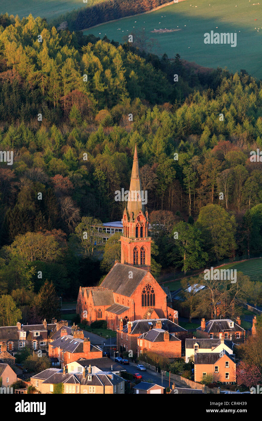 Dans la région des Borders Galashiels sur un matin de printemps Banque D'Images