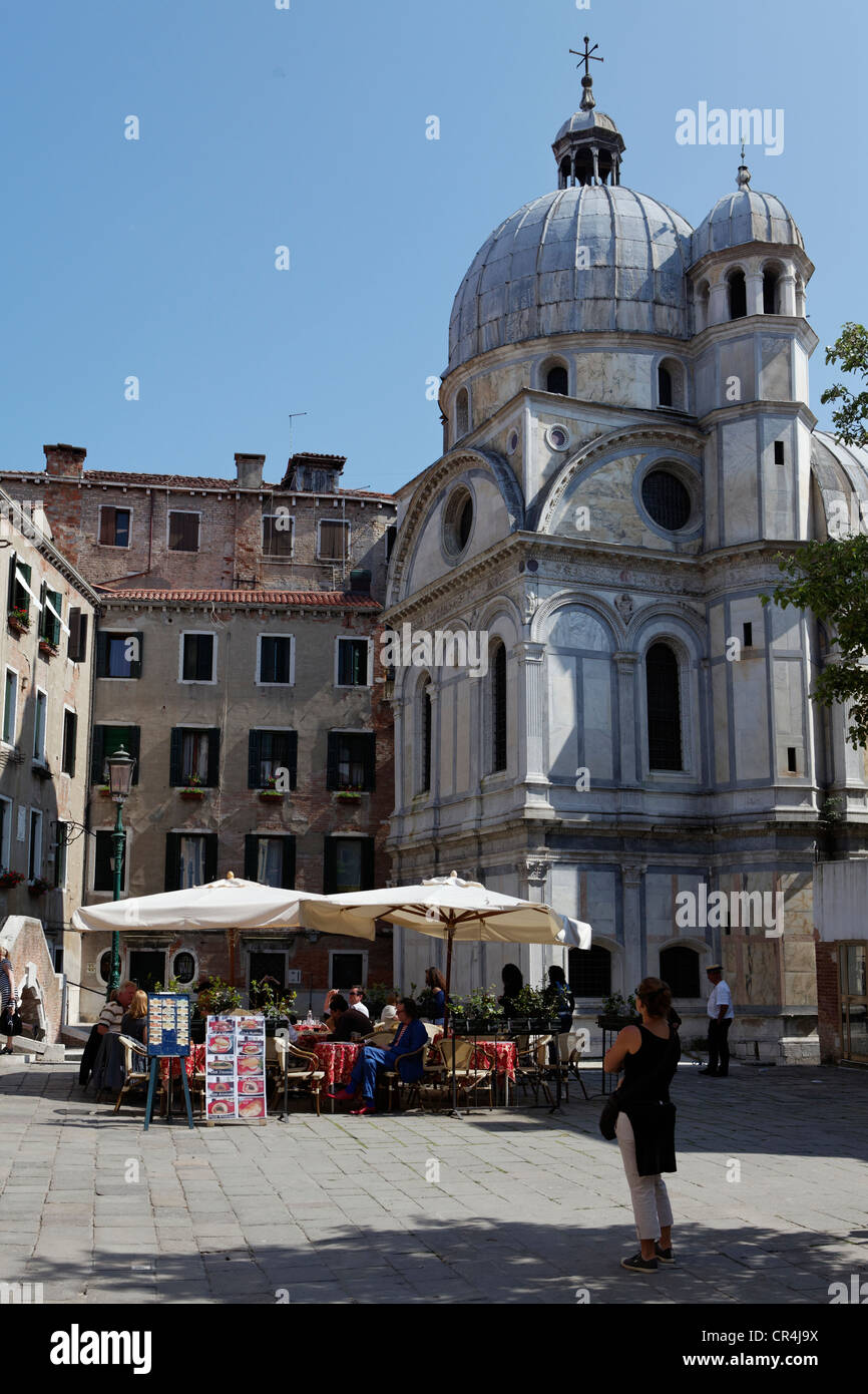 L'église Santa Maria dei Miracoli, Santa Maria Nova square, quartier de Castello, Venise, UNESCO World Heritage, Vénétie, Italie Banque D'Images