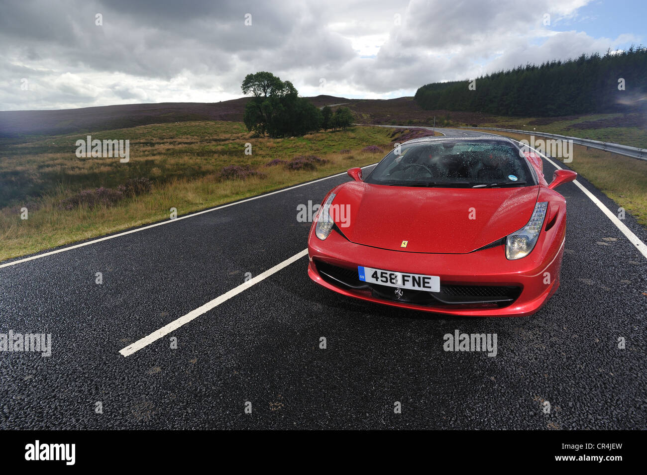 2011 Ferrari 458 Italia supercar italienne rouge Banque D'Images
