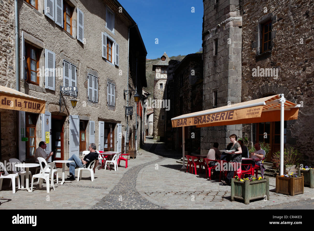 Village de Blesle, étiqueté Les Plus Beaux Villages de France, les plus beaux villages de France, la Haute Loire, Auvergne Banque D'Images