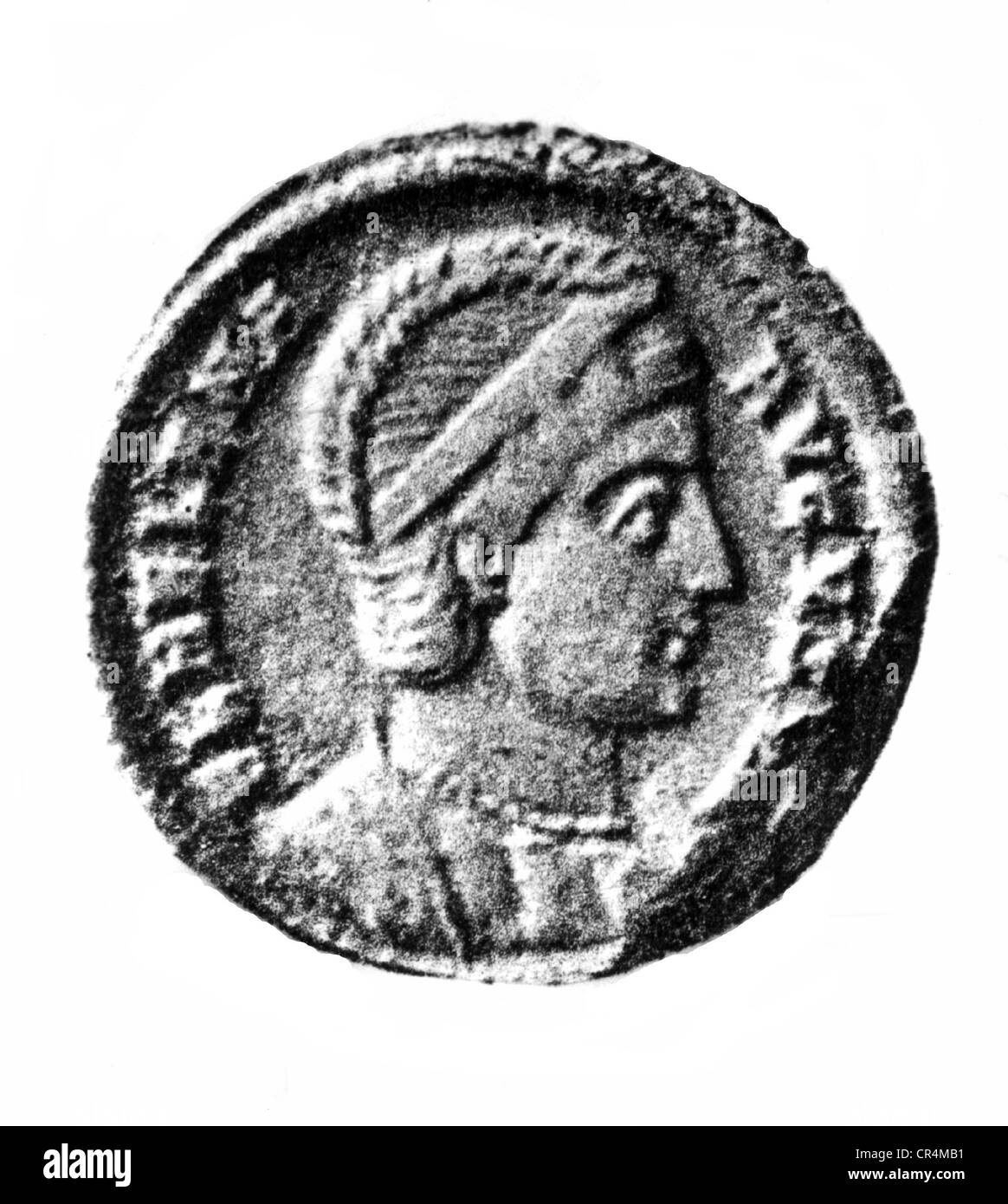 Helena, vers 250 - 326, saint, mère de l'empereur Constantin 'Le Grand', portrait, pièce de monnaie, 4ème siècle, Banque D'Images