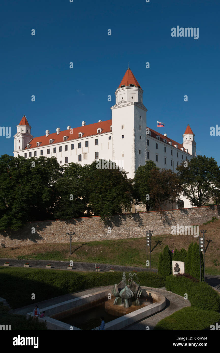 Le château de Bratislava, Bratislava, Slovaquie, Europe, PublicGround Banque D'Images