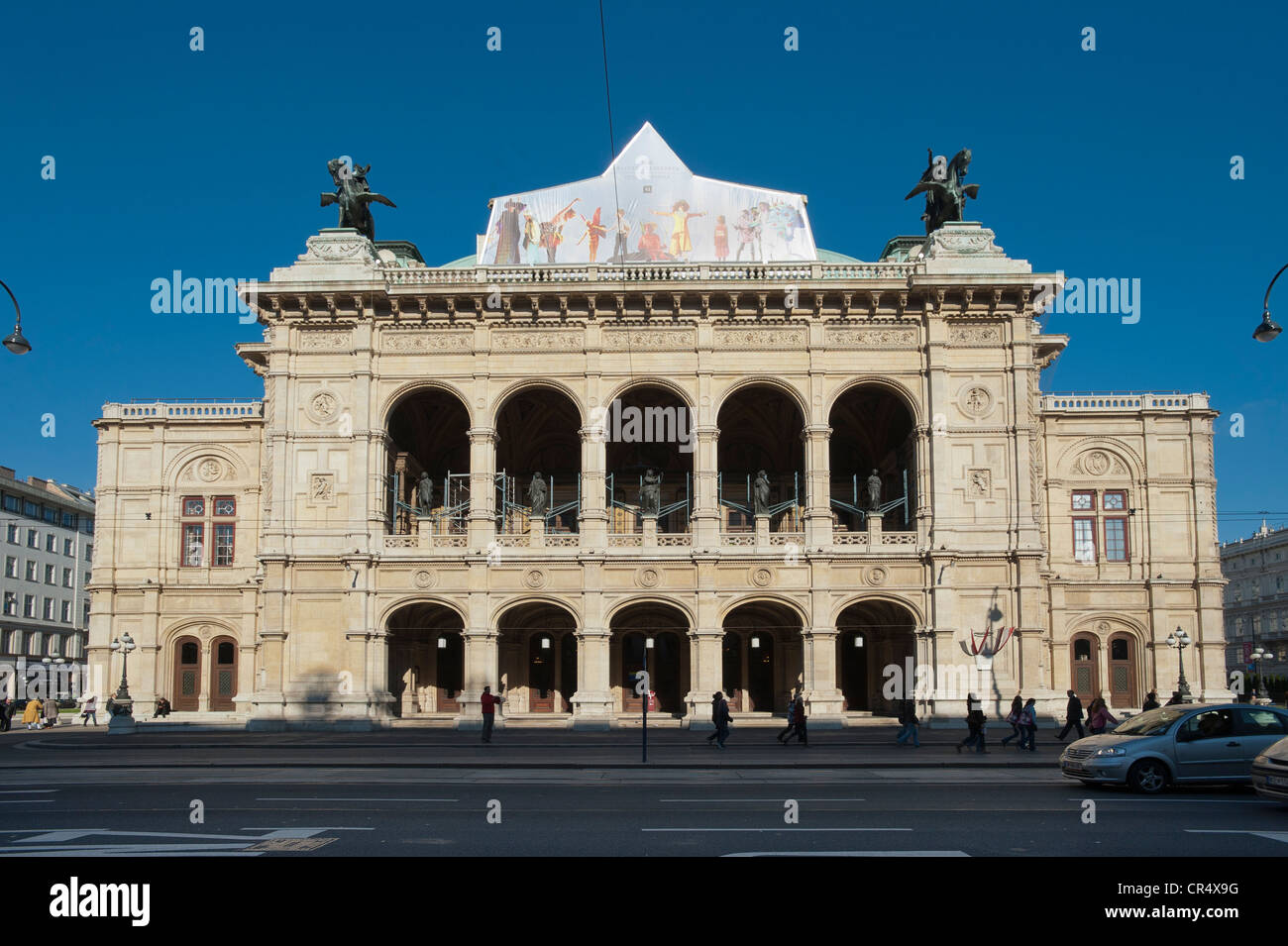 Wiener Staatsoper, l'Opéra national de Vienne, Vienne, Autriche, Europe, PublicGround Banque D'Images