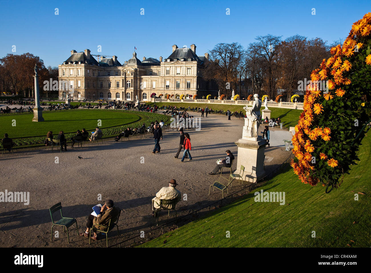 France, Paris, le Jardin du Luxembourg à l'automne Banque D'Images