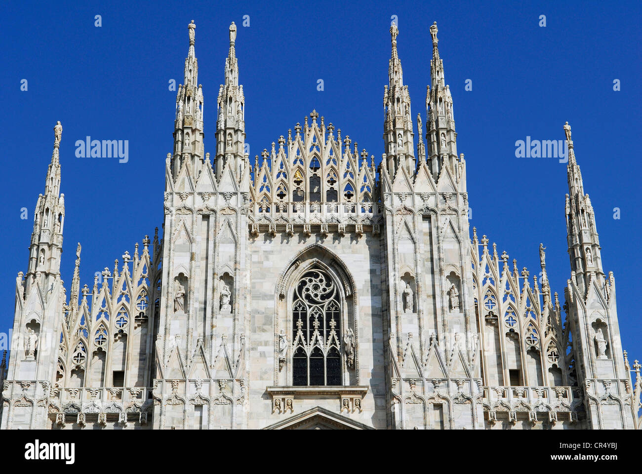 L'Italie, Lombardie, Milan, Piazza del Duomo, Duomo (cathédrale) de style flamboyant Banque D'Images
