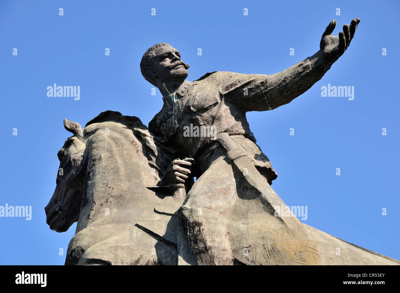 Equestrian monument de la révolution à Antonio Maceo Grajales, plus important chef militaire de la guérilla contre les Cubains Banque D'Images