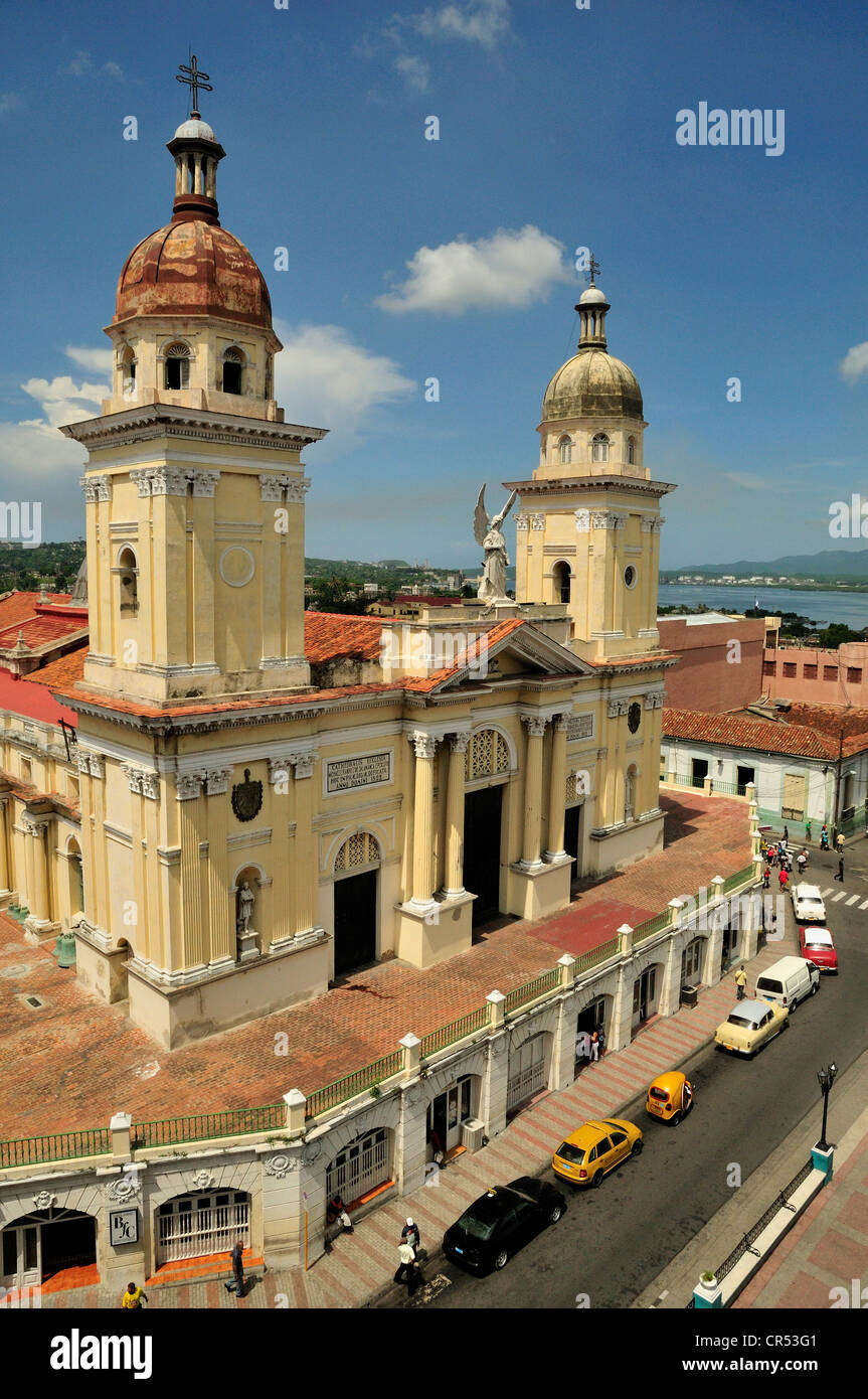 Cathédrale Catedral Nuestra Señora de la Asunción, Santiago de Cuba, Cuba, Caraïbes Banque D'Images