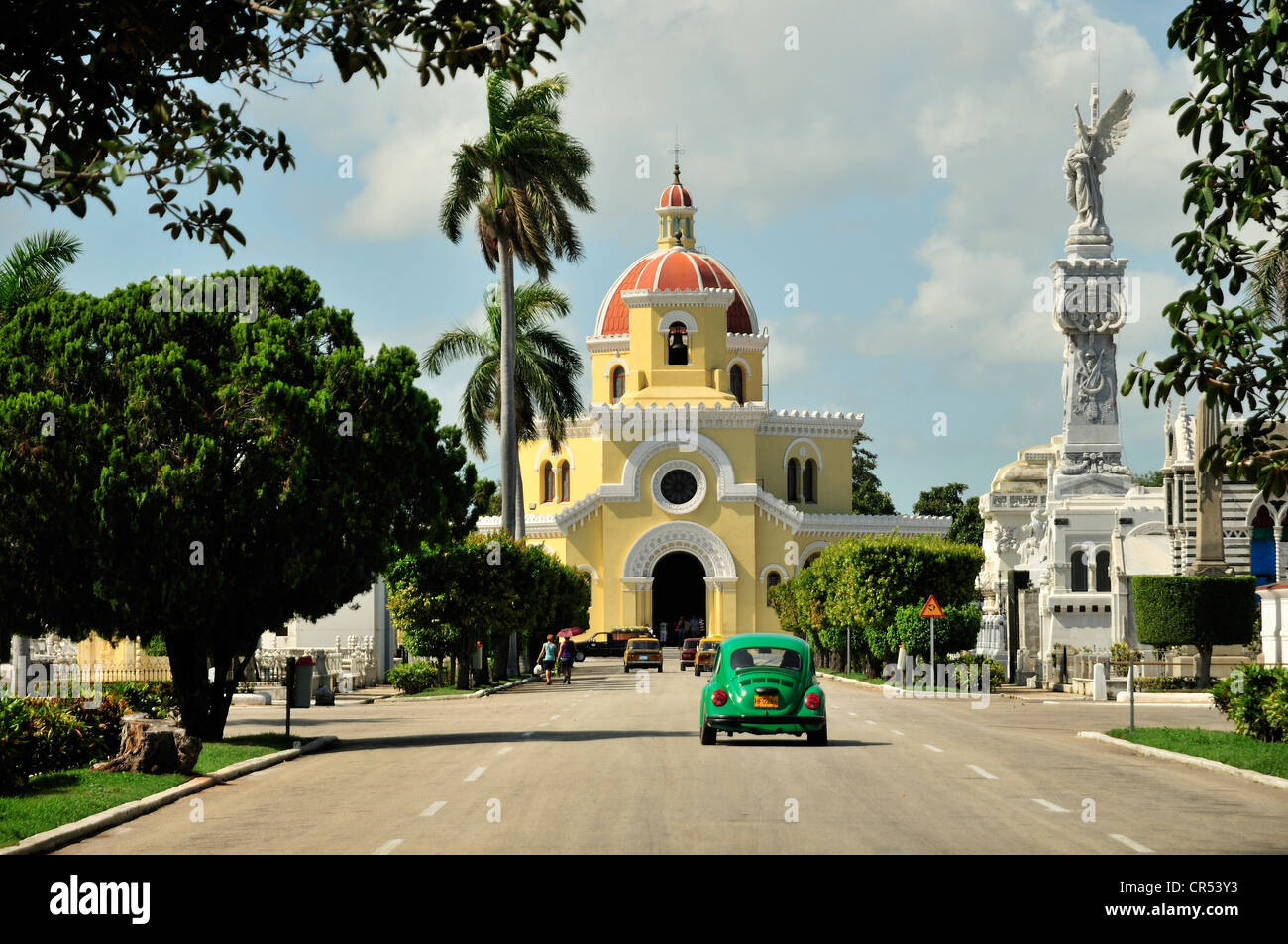 Chapelle de cimetière Colon, Cementerio Cristóbal Colón, du nom de Christophe Colomb, La Havane, Cuba, Caraïbes Banque D'Images