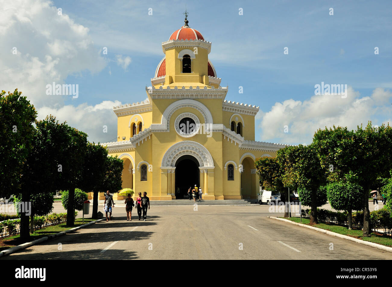 Chapelle de cimetière Colon, Cementerio Cristóbal Colón, du nom de Christophe Colomb, La Havane, Cuba, Caraïbes Banque D'Images