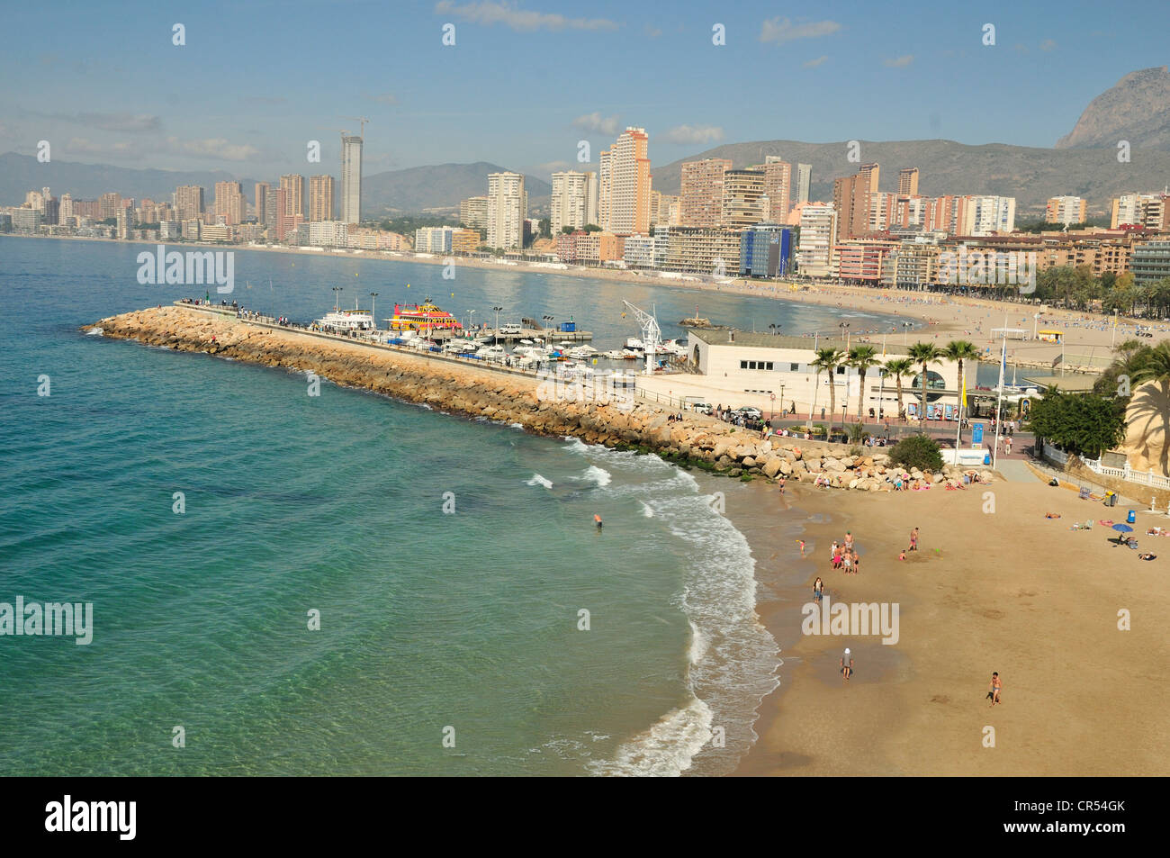 Plage de Benidorm, Costa Blanca, Espagne, Europe Banque D'Images