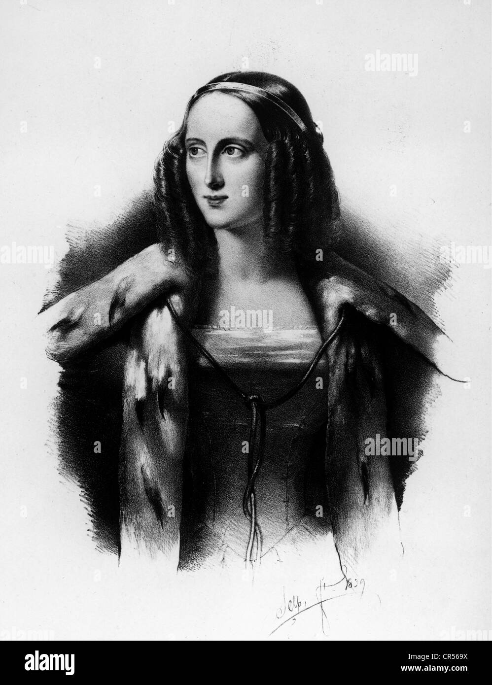 Leuchtenberg, Marie, Duchesse de, 18.8.1819 - 21.2.1876, portrait, lithographie, imprimé à l'Institut d'art Piloty & Loehle, Munich, Allemagne, vers 1840, Banque D'Images Leuchtenberg, Marie, Duchesse de, 18.8.1819 - 21.2.1876, portrait, lithographie, imprimé à l'Institut d'art Piloty & Loehle, Munich, Allemagne, vers 1840, Banque D'Images