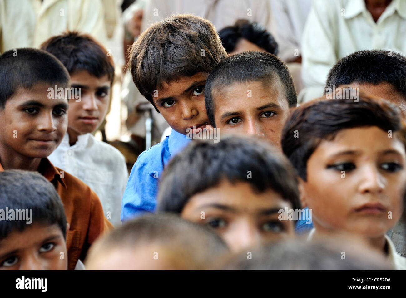Les garçons en Lashari Wala village, Punjab, Pakistan, Asie Banque D'Images