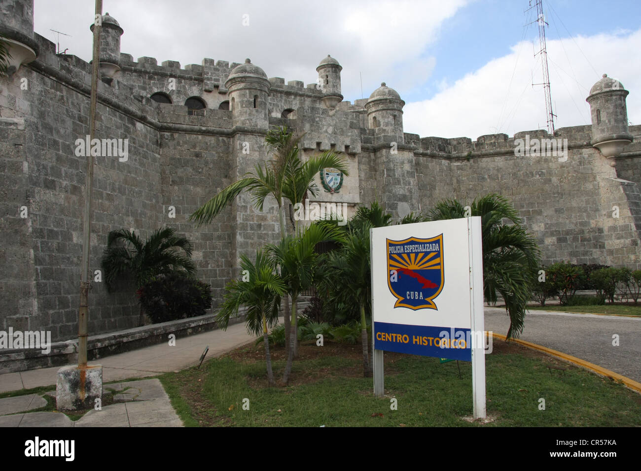 Quartier historique de La Havane, Cuba - poste de police Banque D'Images