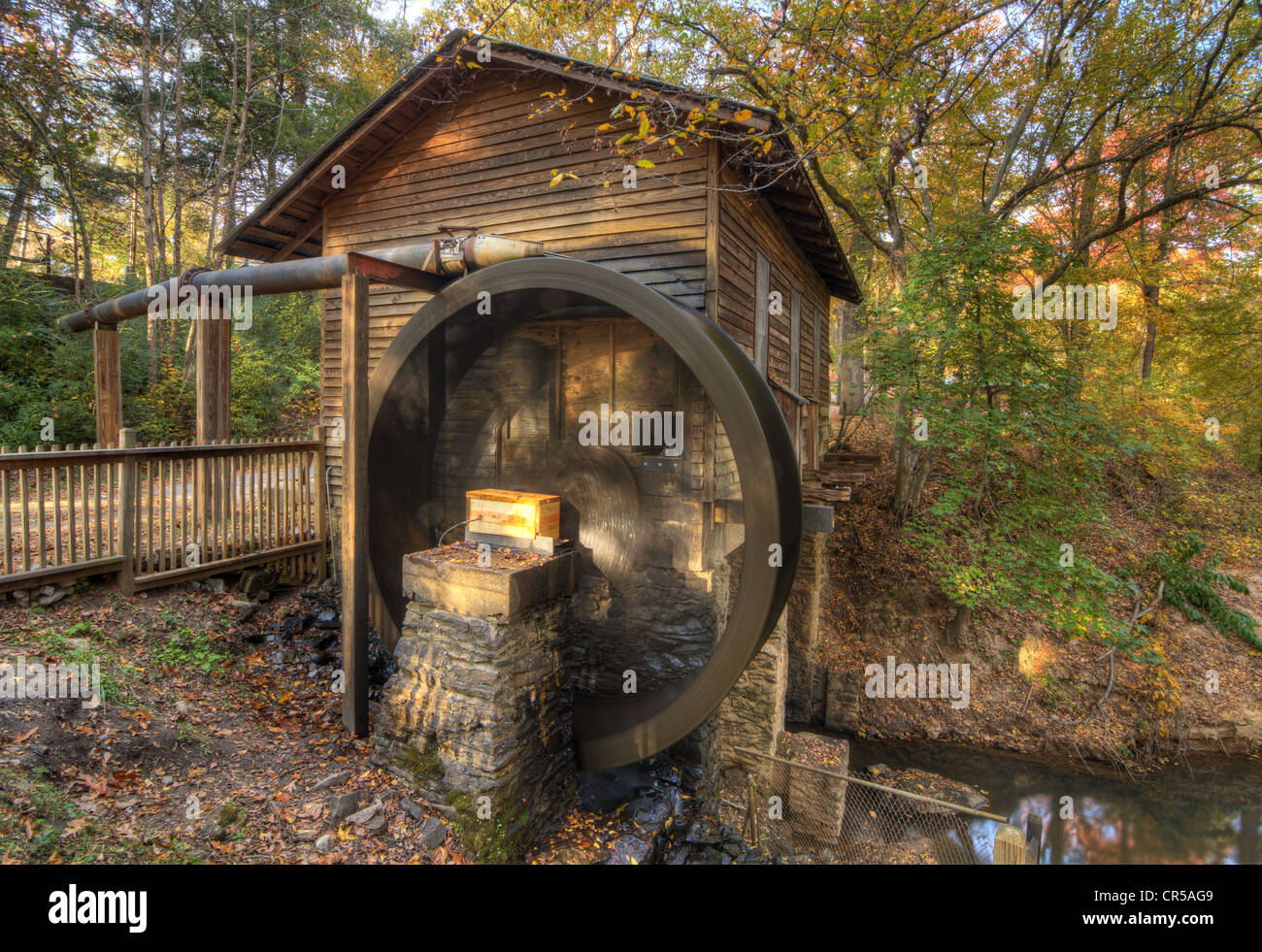 Moulin à farine à l'Ouragan Shoals Park, Georgia, USA. Banque D'Images