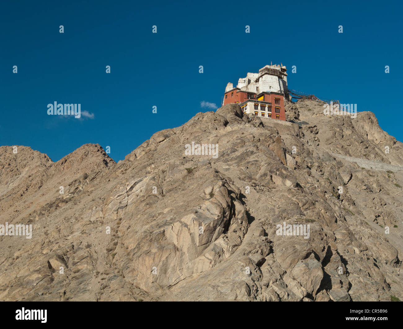 Namgyal Tsemo Gompa, donnant sur Leh, la capitale de l'ancien royaume du Ladakh, Leh, Jammu-et-Cachemire, l'Inde, l'Asie Banque D'Images