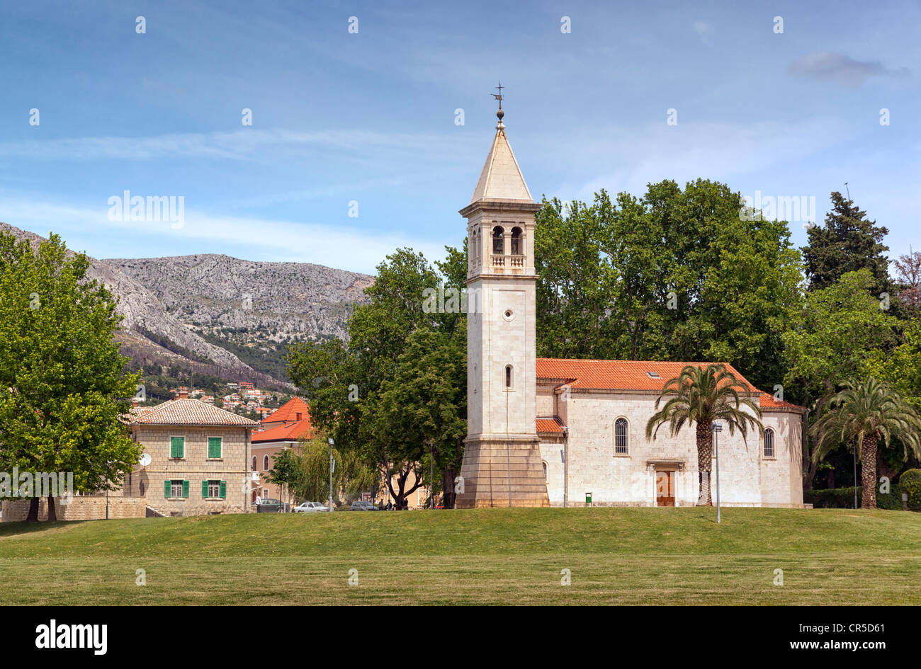 L'église et clocher de solin Banque D'Images