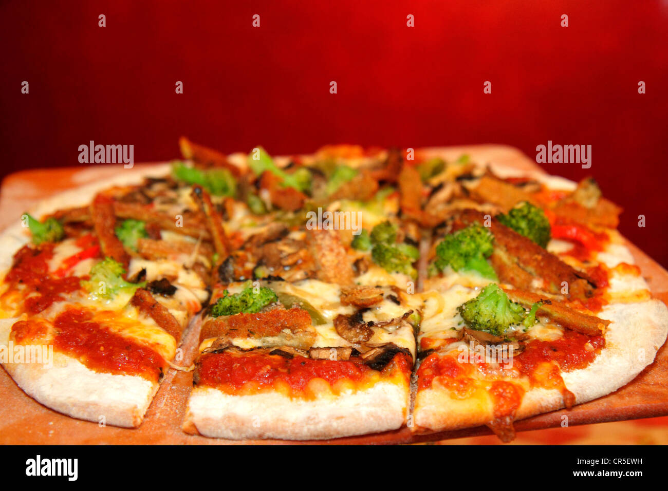 Fort ft. Lauderdale Florida,Plantation,Buca di Beppo Italian,restaurant restaurants repas café, nourriture, pizza végétarienne, brocoli, sauce, croûte, Banque D'Images