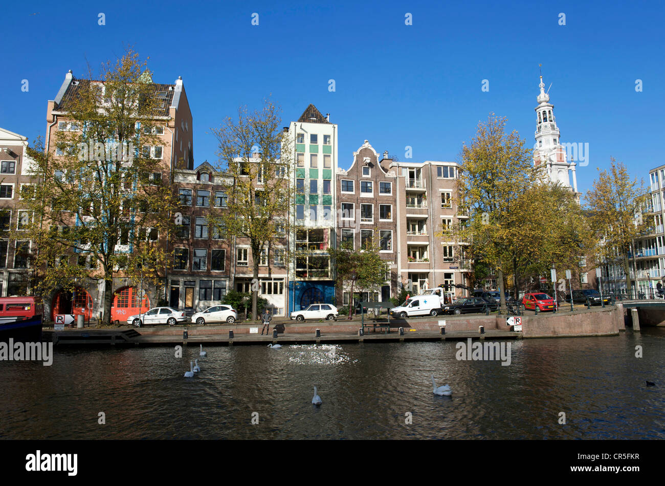 Pays-bas, Amsterdam, Amstel et de logement Banque D'Images