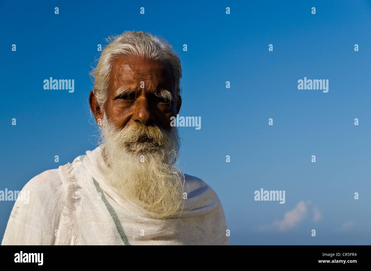 Un homme âgé, Cochin, Kerala, Inde, Asie Banque D'Images