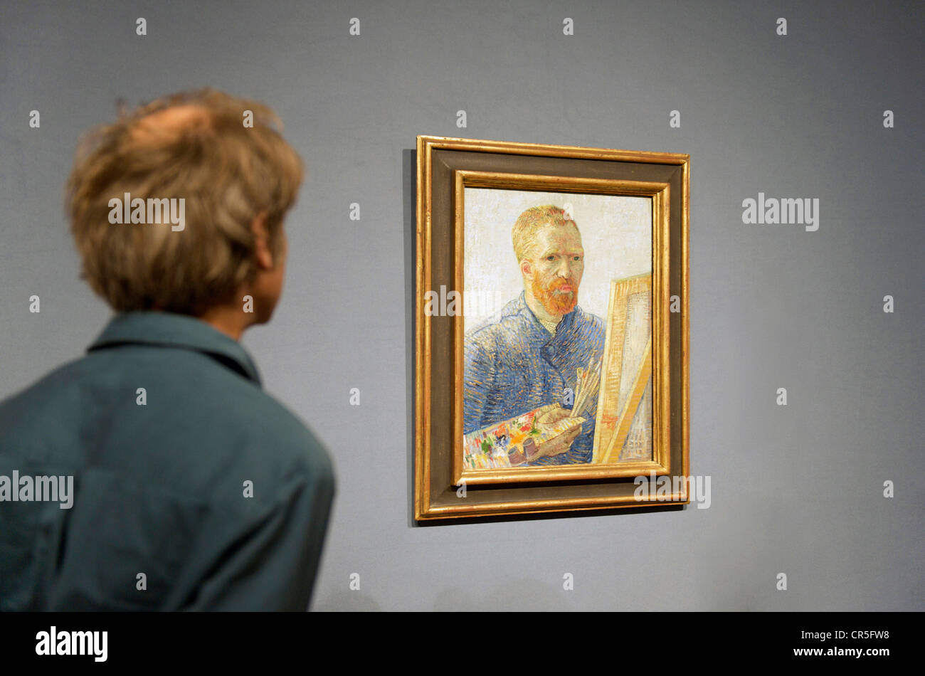 Pays-bas, Amsterdam, Musée Van Gogh, autoportrait du peintre (1888) Banque D'Images