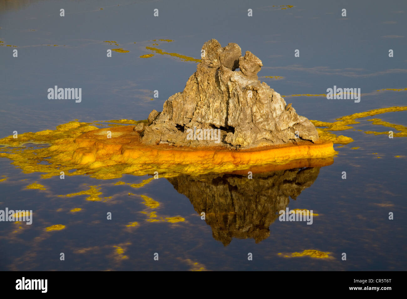 Formations de sulfure, dépression Danakil, Dallol, Ethiopie, Afrique Banque D'Images