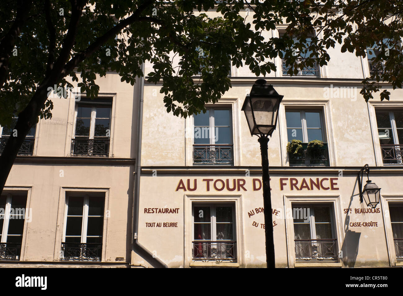 France, Paris, Rue Dupetit Thouars, au Tour de France Restaurant Banque D'Images