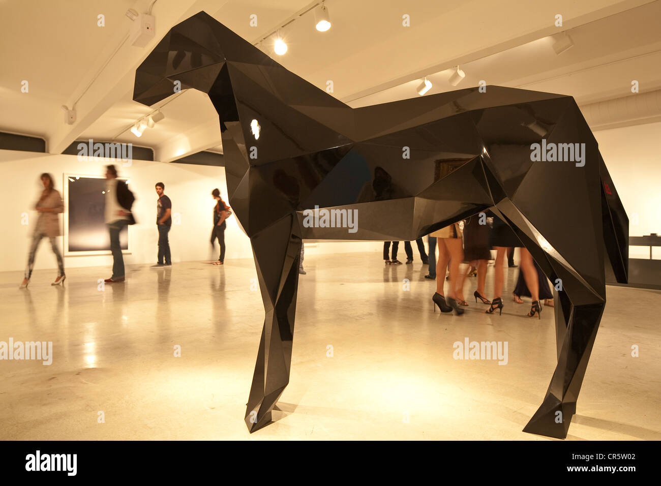 États-unis, Floride, Miami, NW 30th Street, Emmanuel Perrotin gallery, sculpture "Le Cheval" (le cheval) par Xavier Veilhan Banque D'Images