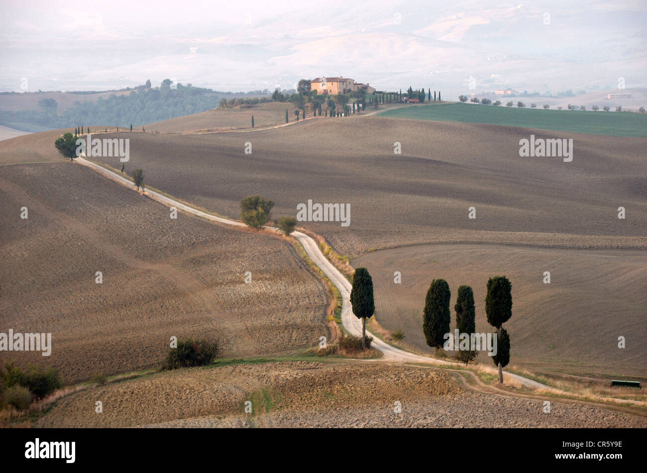 Italie, Toscane, Val d'Orcia UNESCO World Heritage Banque D'Images