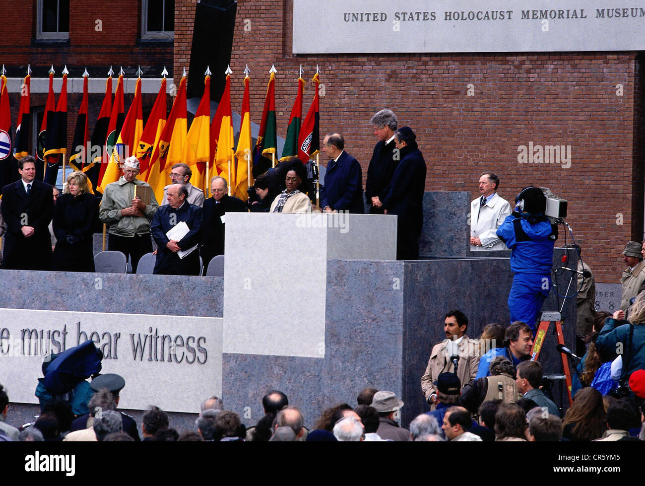 Clinton, William 'Bill', * 19.8.1946, politicien américain (Démocrates), 42ème Président des États-Unis 1993 - 2001, scène, inauguration du Musée américain de l'Holocauste, Washington D.C., 28.4.1993, Banque D'Images