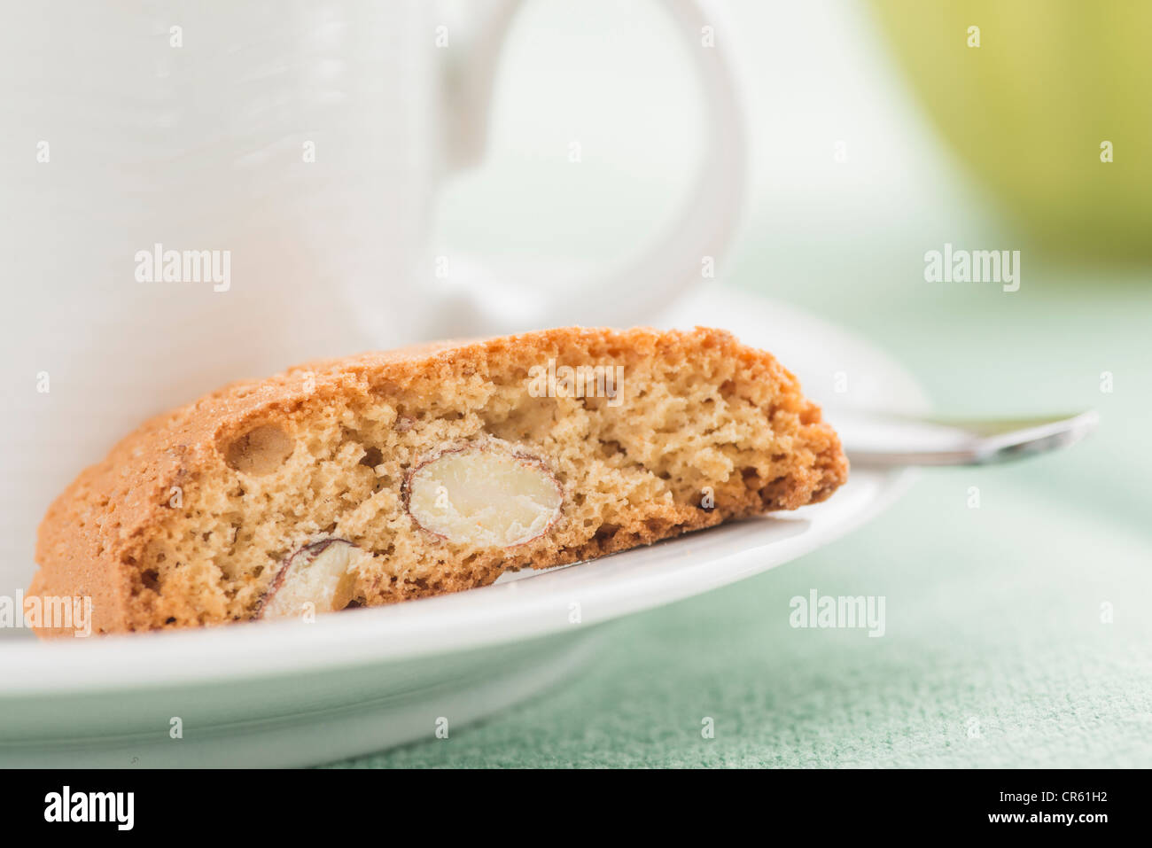 Cookies amande italienne et une tasse de café Banque D'Images