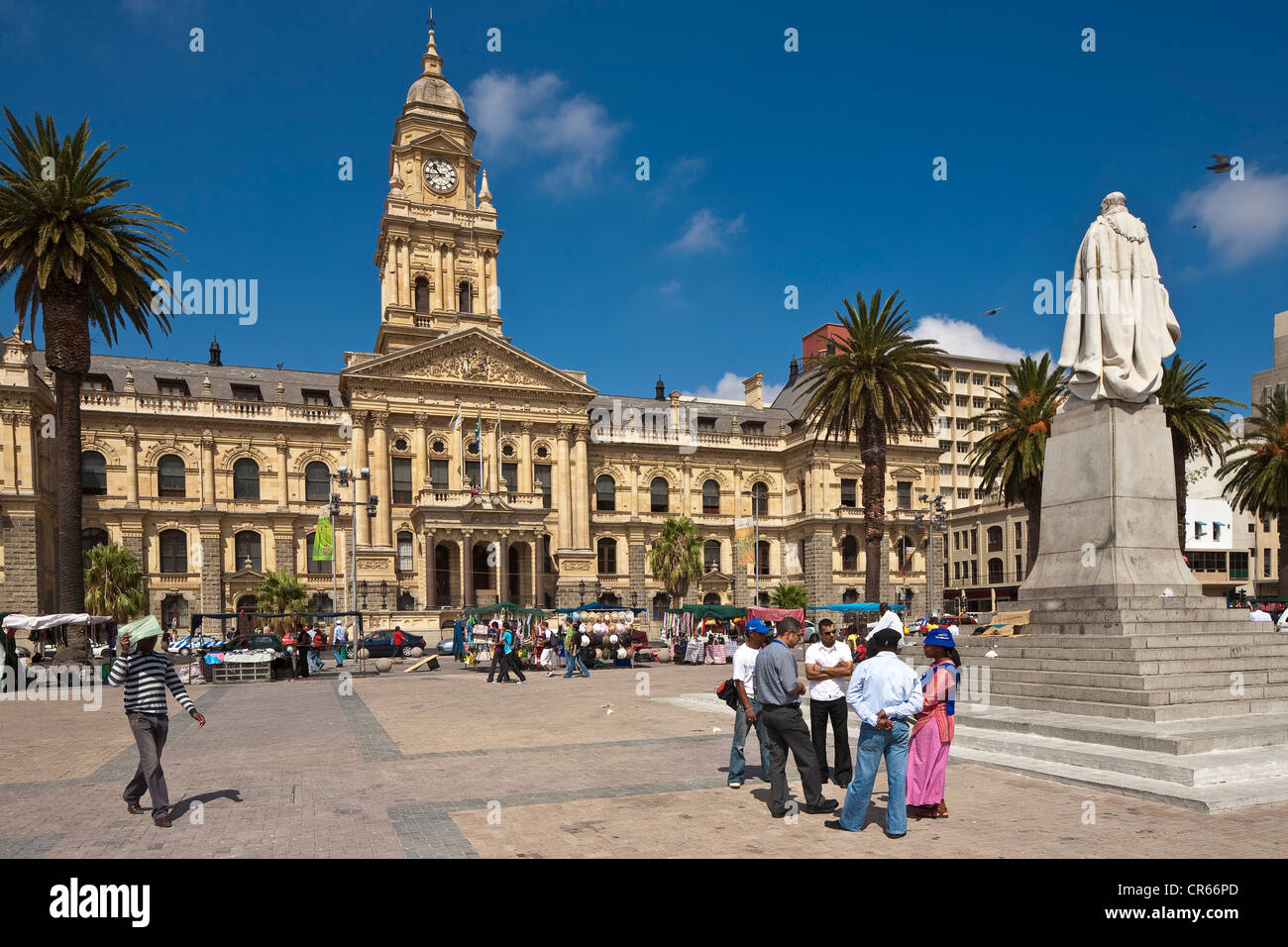 L'Afrique du Sud, Western Cape, Cape Town, l'hôtel de ville du 1905 vu de Grand Parade Banque D'Images