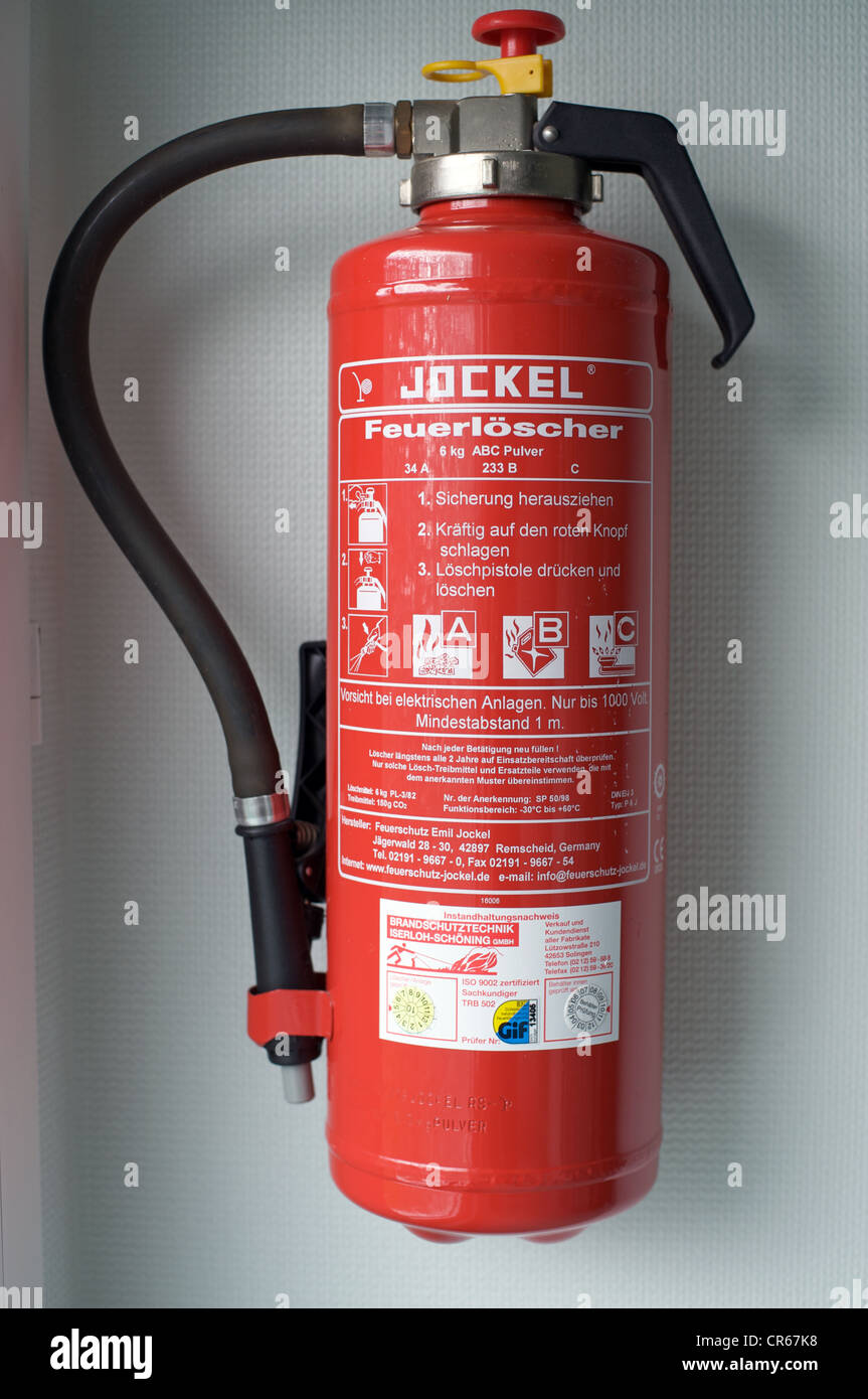 Jockel fire extinguisher Banque D'Images