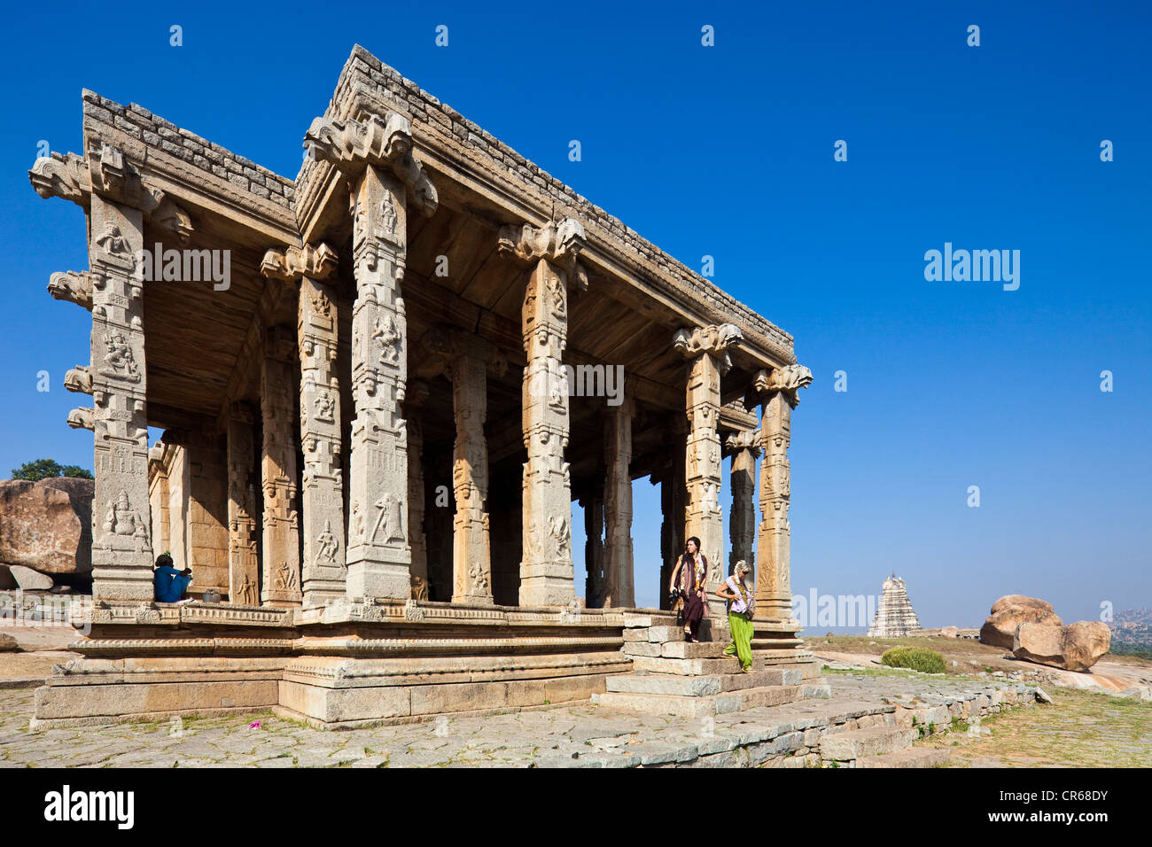 L'Inde, l'État de Karnataka, Hampi, capitale du dernier grand royaume hindou de Vijayanagar entre le 14ème et le 16ème siècle, site Banque D'Images