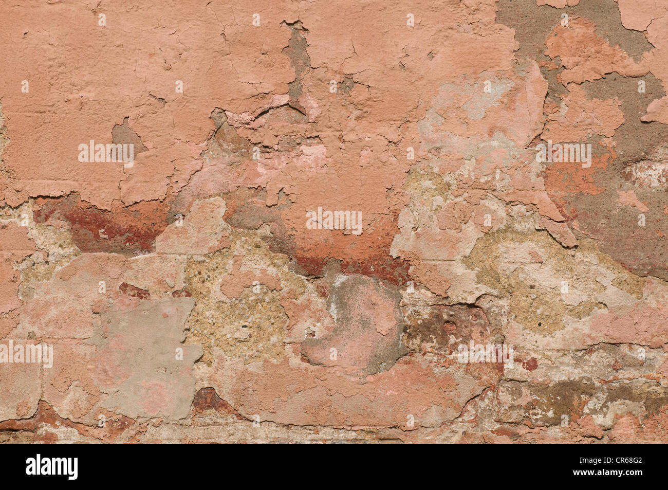 Mur avec du plâtre endommagé, l'arrière-plan Banque D'Images