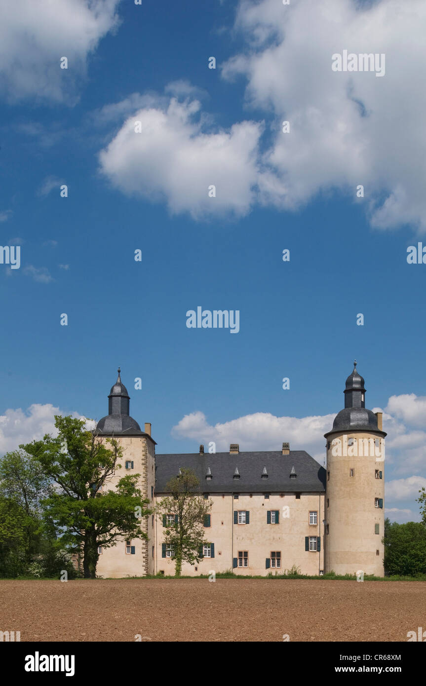 Château médiéval, Burg Veynau, Mechernich, Satzvey, Nordrhein-Westfalen, Germany, Europe Banque D'Images