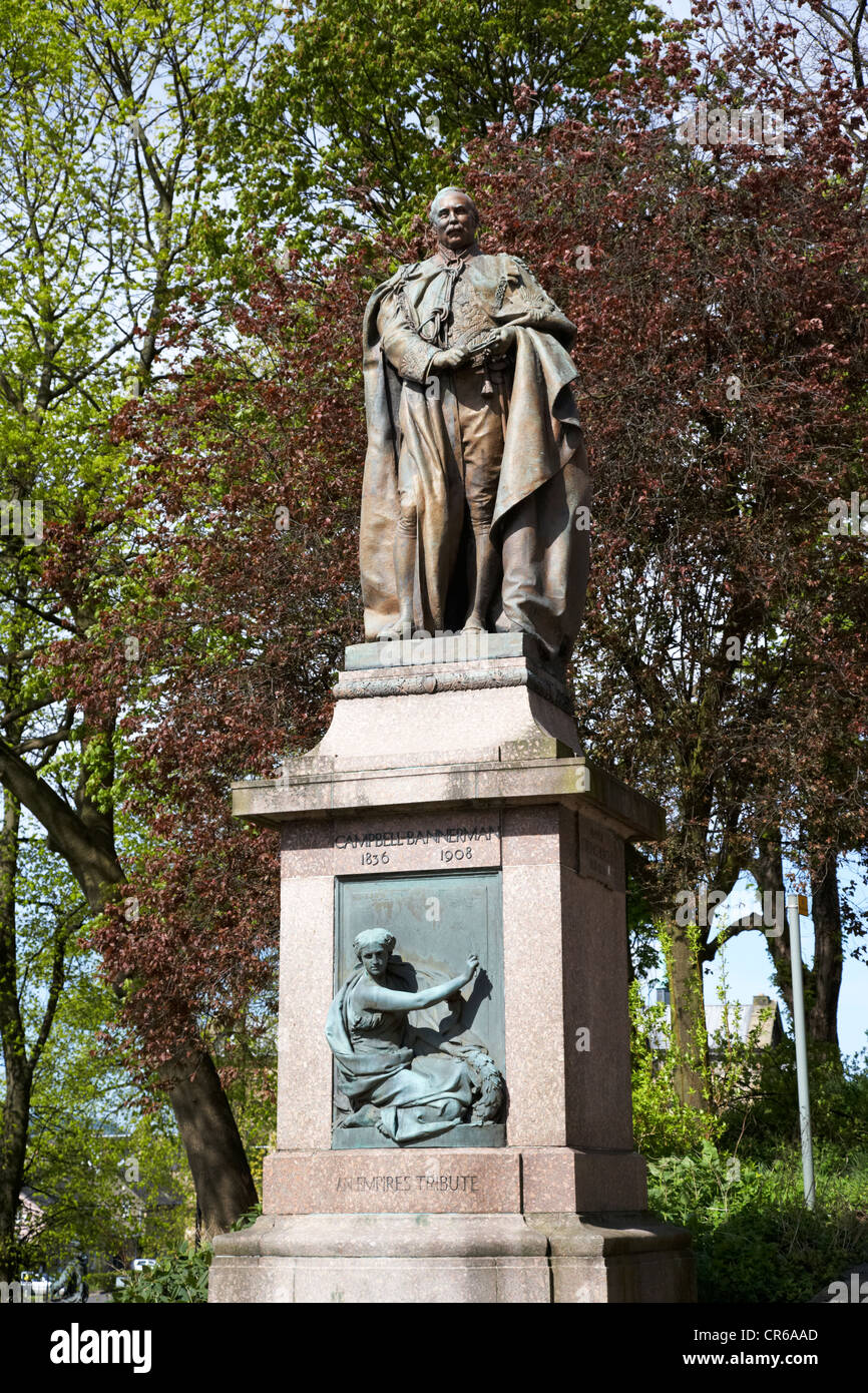 Statue de Sir Henry Campbell Bannerman, député libéral et premier ministre du Royaume-Uni ecosse stirling Banque D'Images