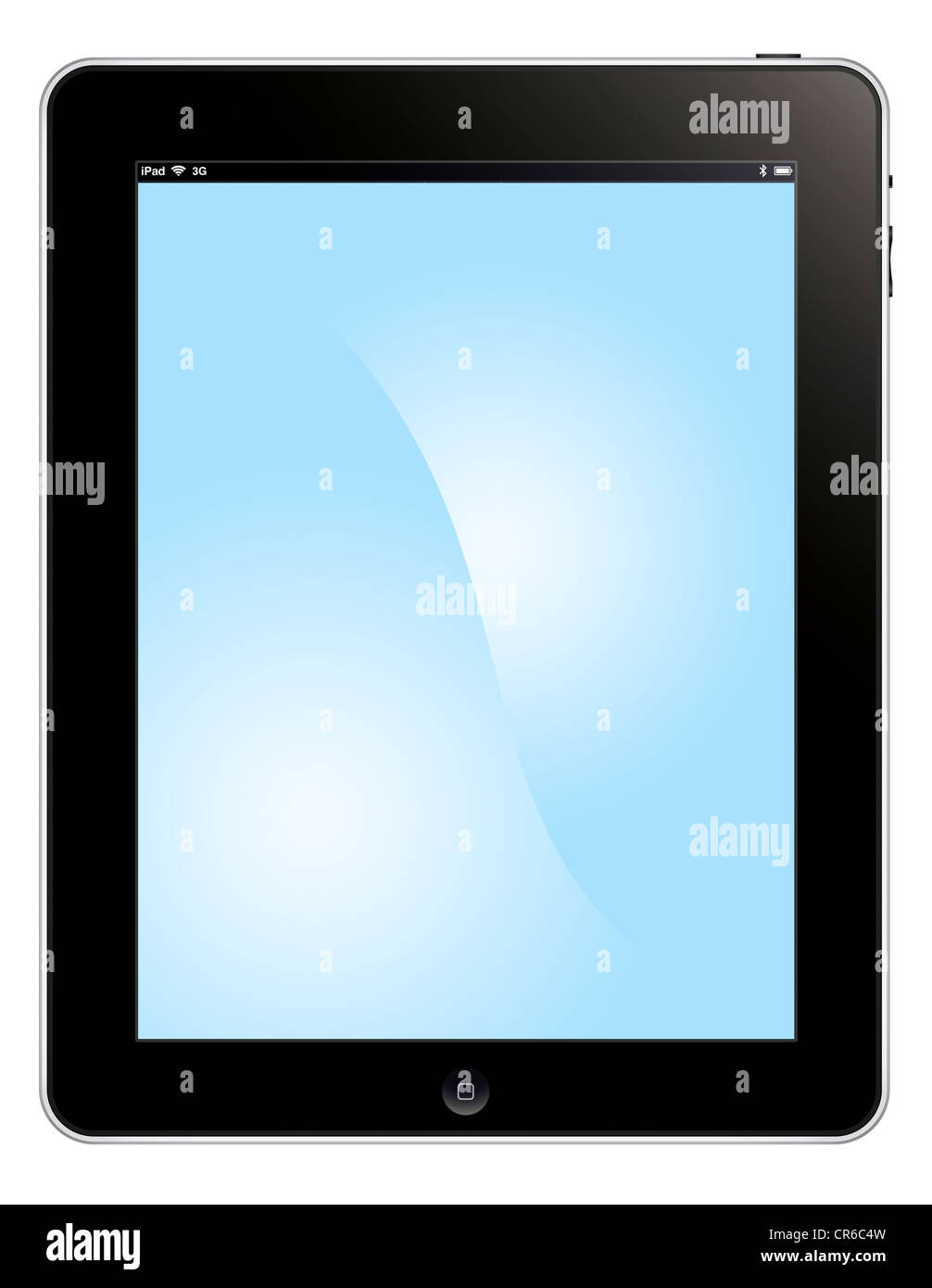 Apple ipad 3G tablette numérique illustration découpe isolé sur fond blanc. Banque D'Images