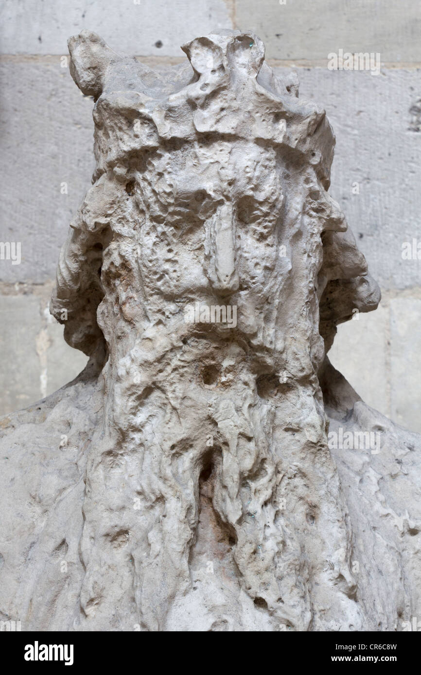 La Statue de David, Cathédrale de Rouen, Normandie, France Banque D'Images