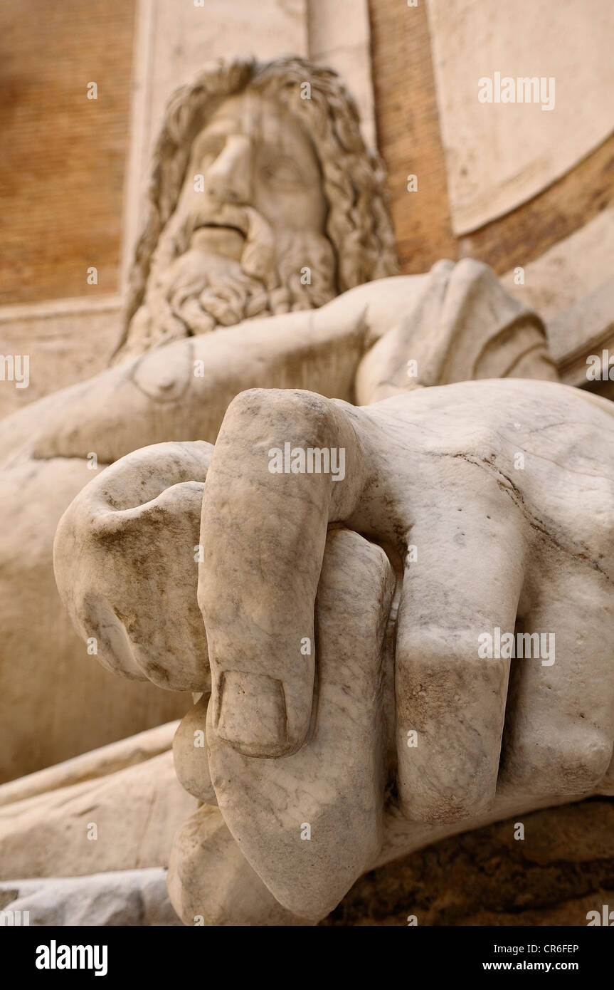 Marphurius, statue statue Marforio, Musée du Capitole, Rome, Latium, Italie, Europe Banque D'Images