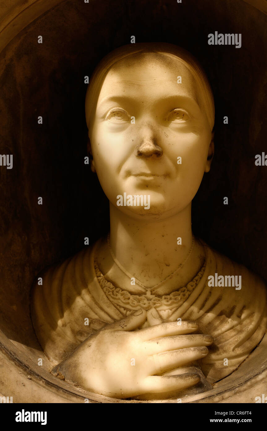 Femme buste en marbre, Cité du Vatican, Rome, Latium, Italie, Europe Banque D'Images