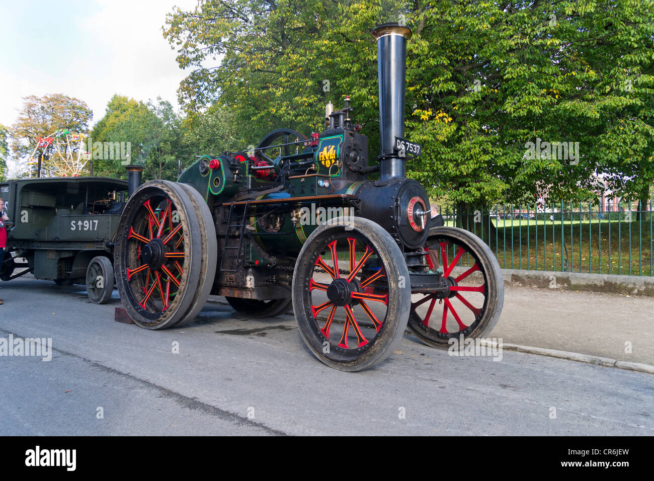 Les moteurs de traction à Birkenhead heritage vehicle show à Birkenhead Park Banque D'Images