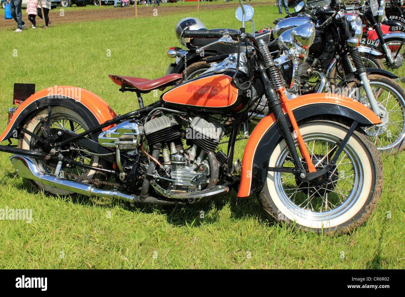Vintage harley davidson motorcycle Banque de photographies et d’images ...